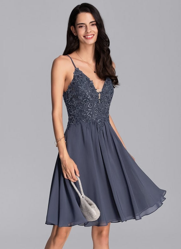 Robe de Soirée Nuit Ardoise