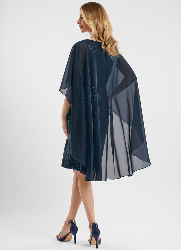 Robe de Soirée Pailletée Chiffon - gallery 4
