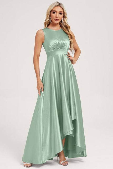 Robe de Soirée Vert Satiné Élégance - gallery 4