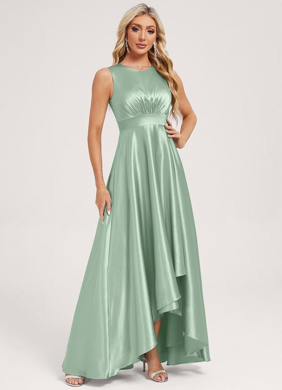 Robe de Soirée Vert Satiné Élégance - gallery 4