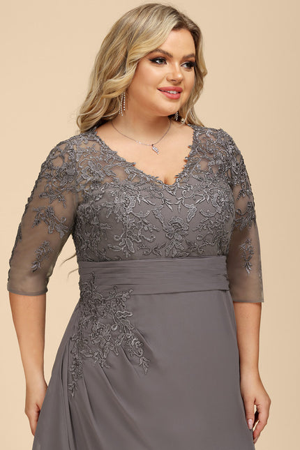 Robe de Soirée Élégance Grise Flottante - gallery 9