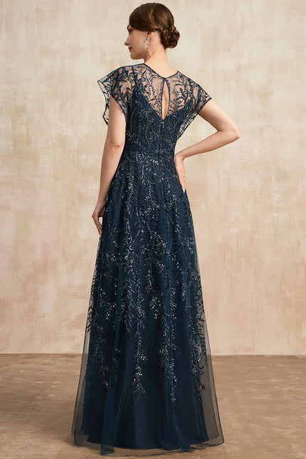 Robe de Soirée Marine Étoilée - gallery 3