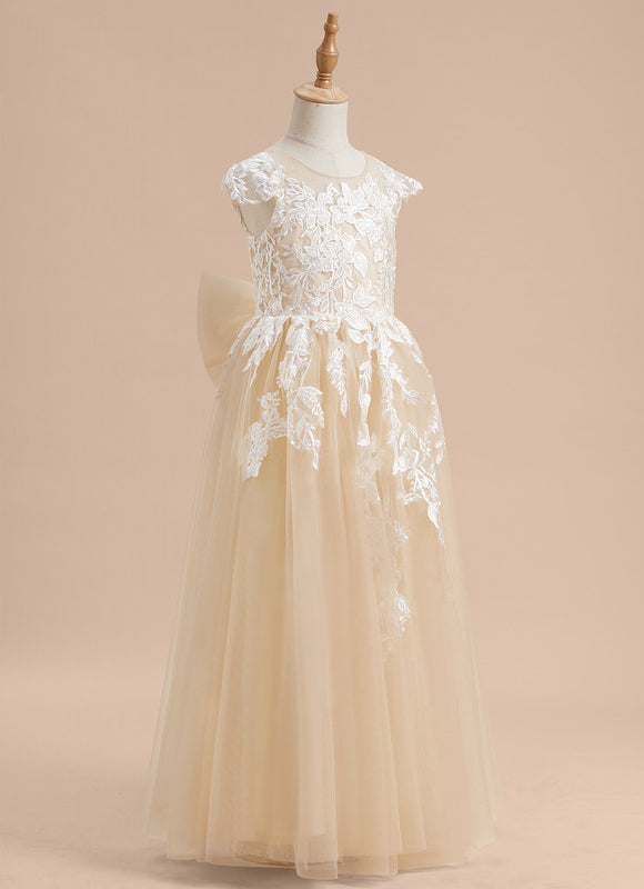 Robe De Soirée Dentelle Beige - gallery 2