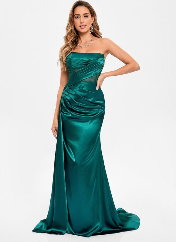 Robe de Soirée Émeraude Élancée - gallery 1