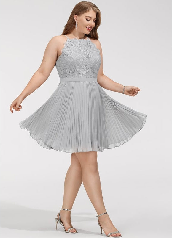 Robe de Soirée Grise Plissée - gallery 8