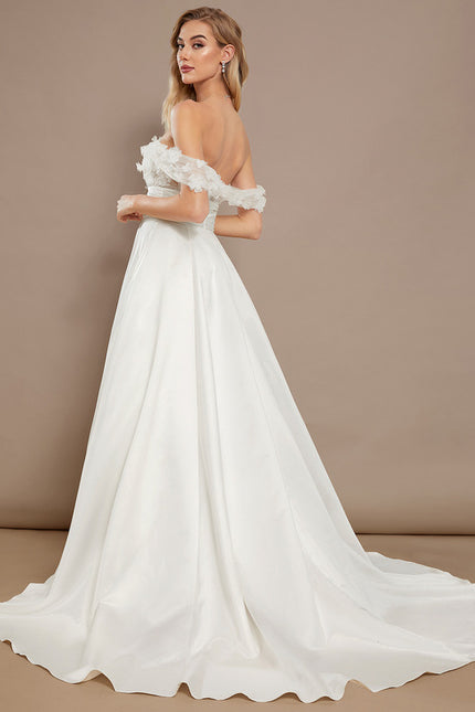 Robe De Soirée Bustier Blanche - gallery 5