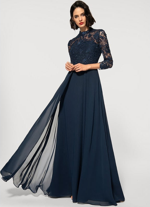 Robe de Soirée Nuit Marine