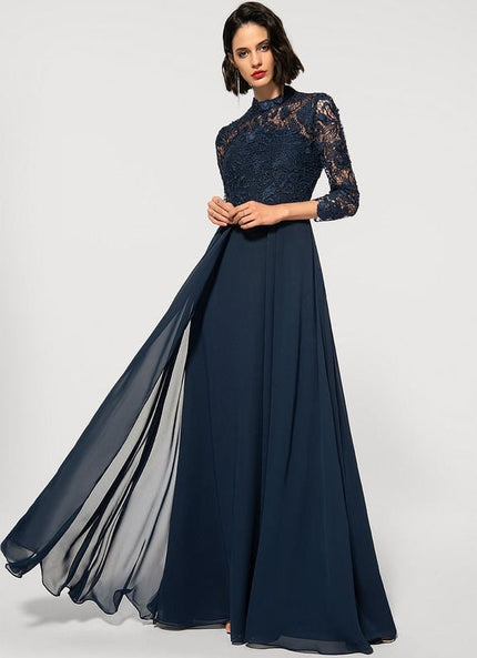 Robe de Soirée Nuit Marine