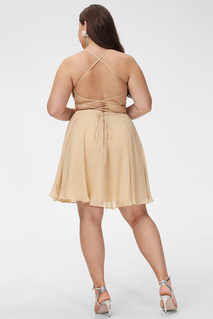 Robe de Soirée Sable Éclatante - gallery 7