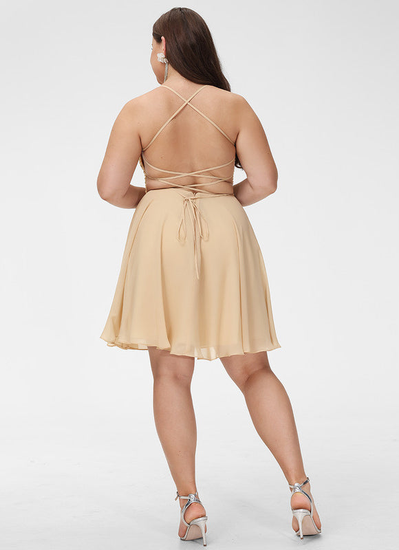Robe de Soirée Sable Éclatante - gallery 7