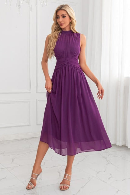 Robe de Soirée Violette Fluide