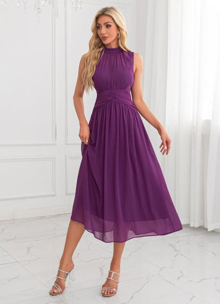Robe de Soirée Violette Fluide