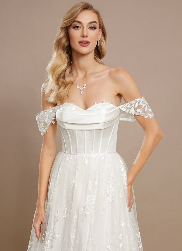 Robe de Soirée Rêve Floral Satiné - gallery 4