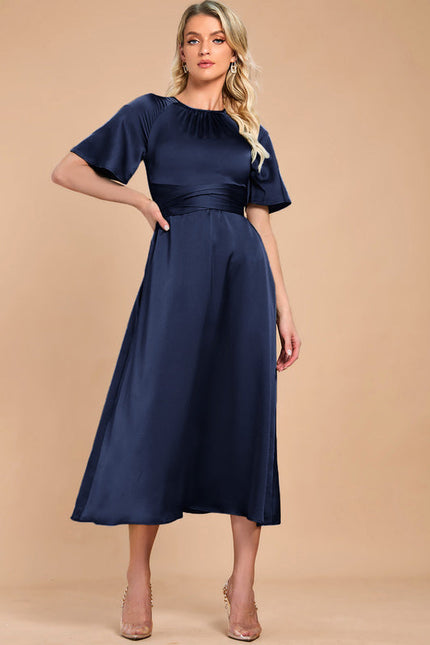 Robe de Soirée Satinée Sage - gallery 6