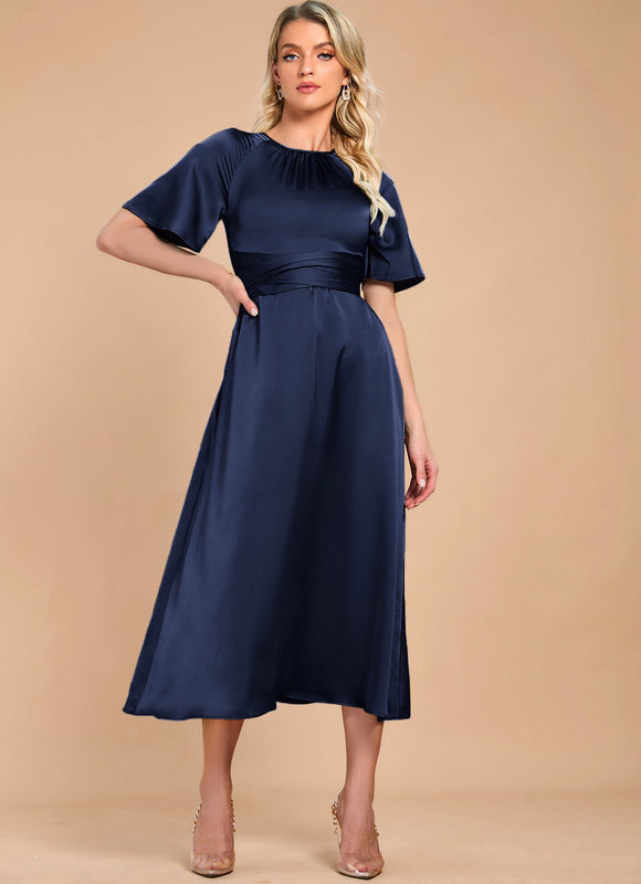 Robe de Soirée Satinée Sage - gallery 6