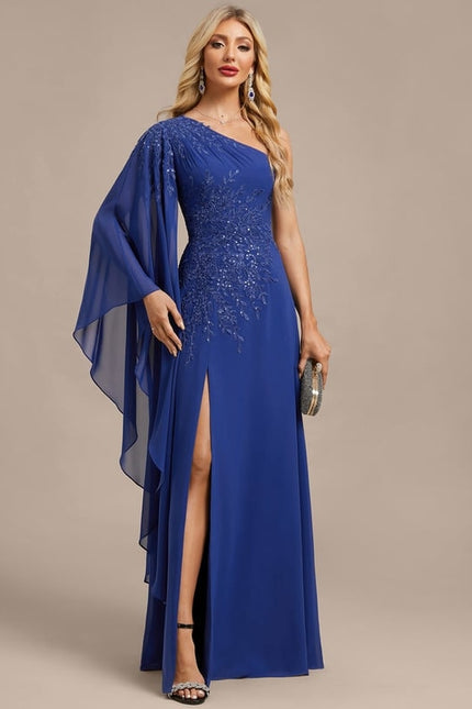 Robe de Soirée Asymétrique Cobalt - gallery 2