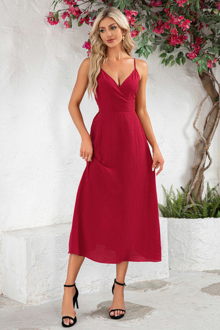 Robe de Soirée Bordeaux Évasée