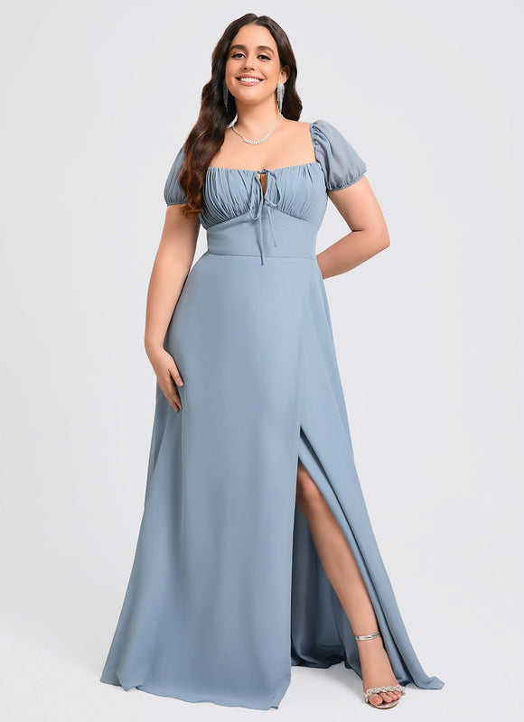 Robe de Soirée Fluide Vert Deau - gallery 6