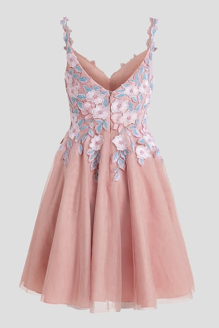 Robe de Soirée Fleurie Rosée - gallery 9