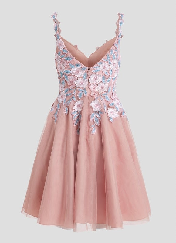 Robe de Soirée Fleurie Rosée - gallery 9