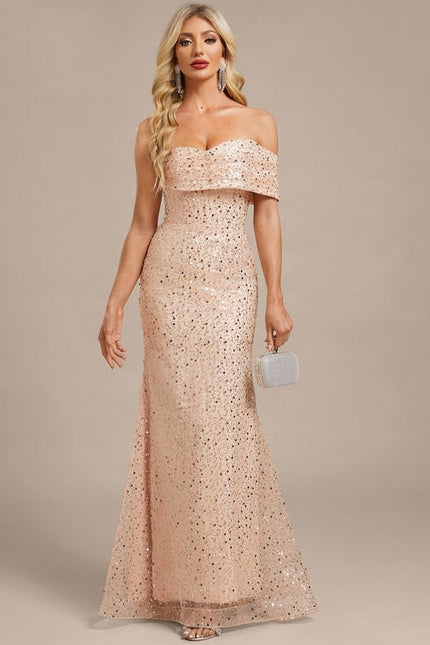 Robe Longue De Soirée Paillettes - gallery 2
