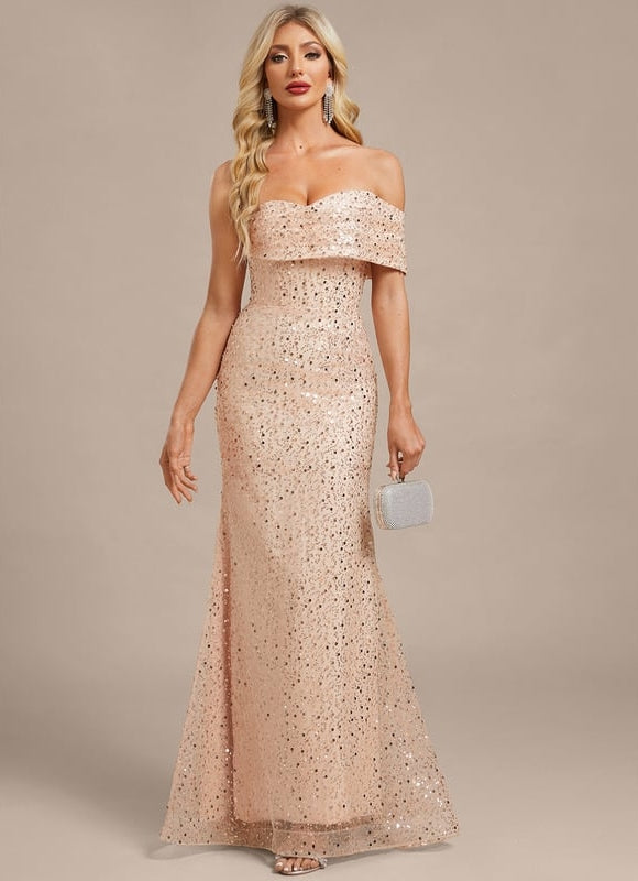 Robe Longue De Soirée Paillettes - gallery 2