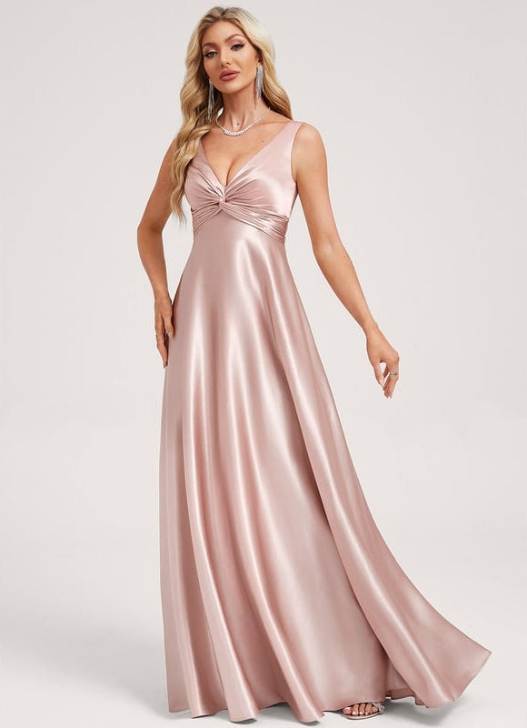 Robe de Soirée Dorée Fluide - gallery 2