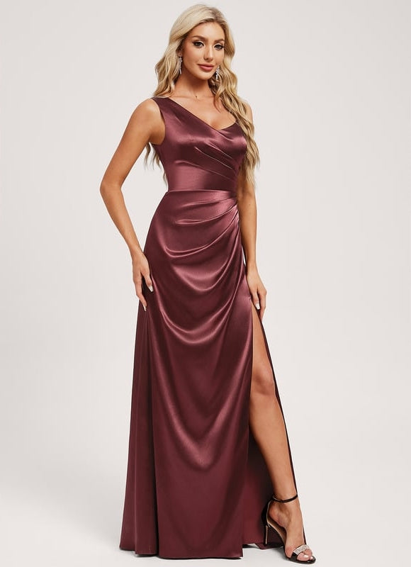 Robe de Soirée Bordeaux Élégance - gallery 1