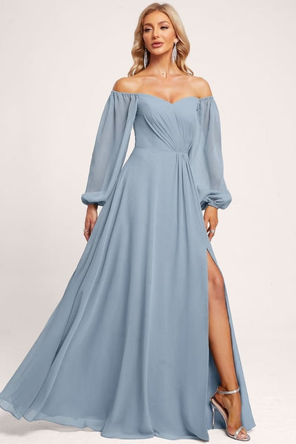 Robe de Soirée Aube Satinée - gallery 2