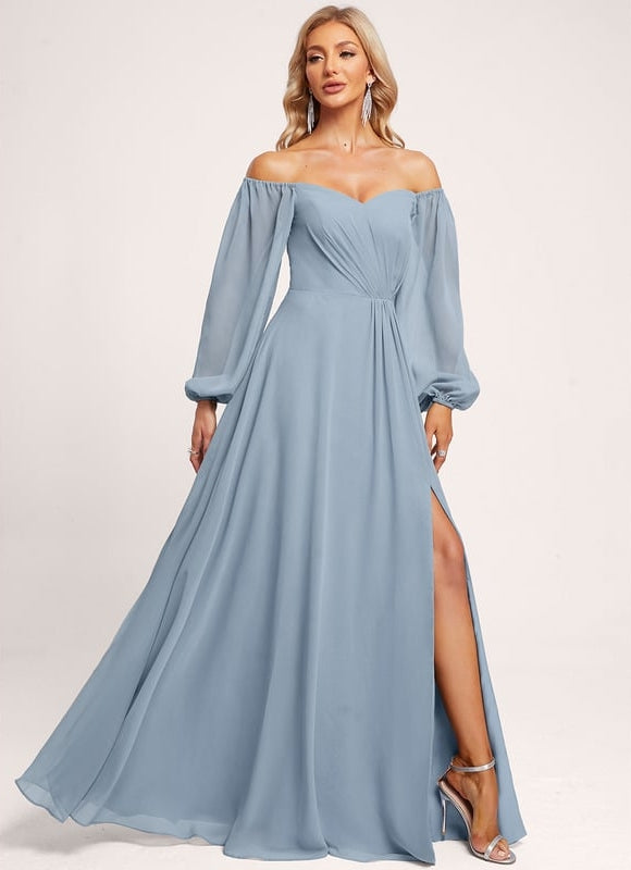 Robe de Soirée Aube Satinée - gallery 2