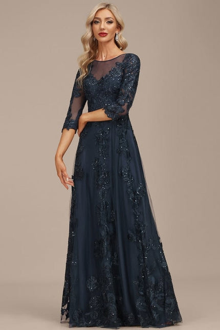 Robe de Soirée Marine Étoilée - gallery 4
