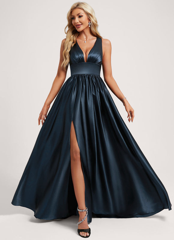 Robe de Soirée Dorée Fluide