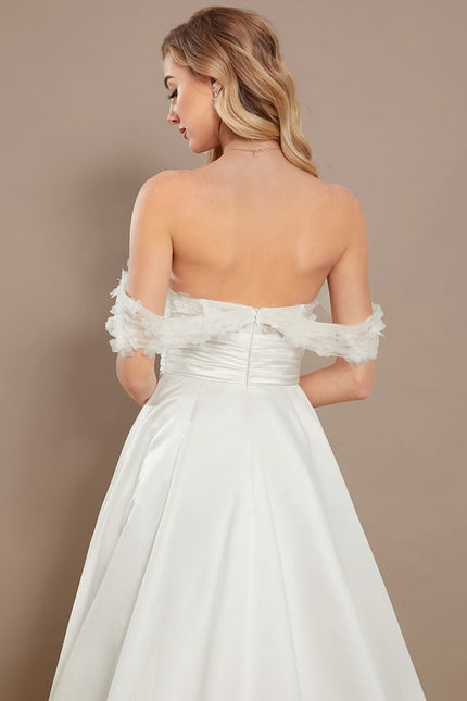Robe De Soirée Bustier Blanche - gallery 4