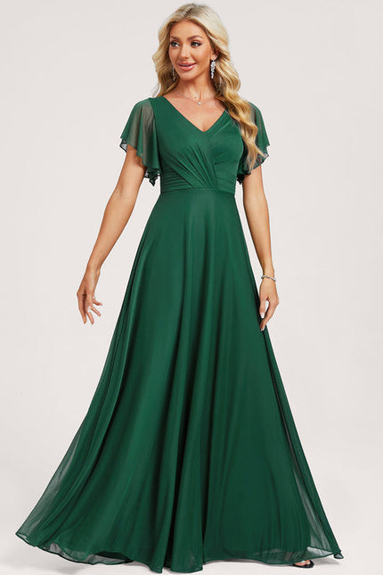 Robe de Soirée Émeraude Vaporeuse