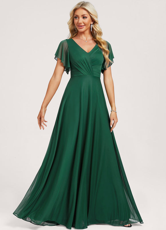 Robe de Soirée Émeraude Vaporeuse