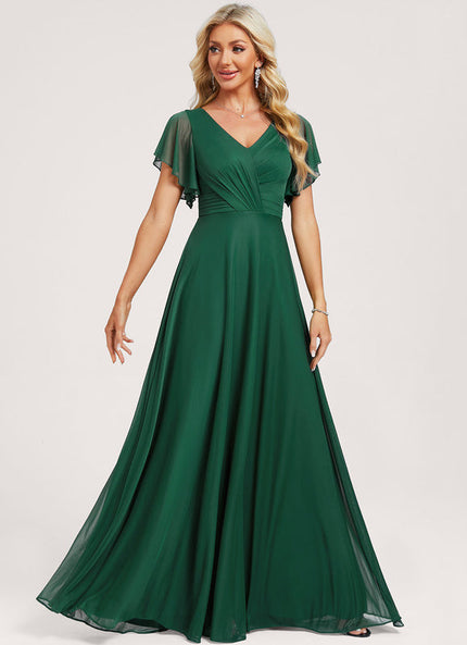 Robe de Soirée Émeraude Vaporeuse