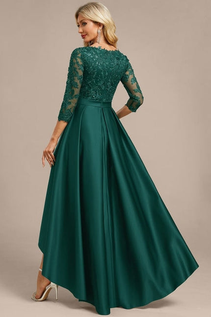 Robe Soirée Asymétrique Émeraude - gallery 5