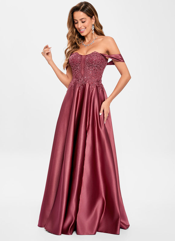 Robe de Soirée Rubis Flottante - gallery 2