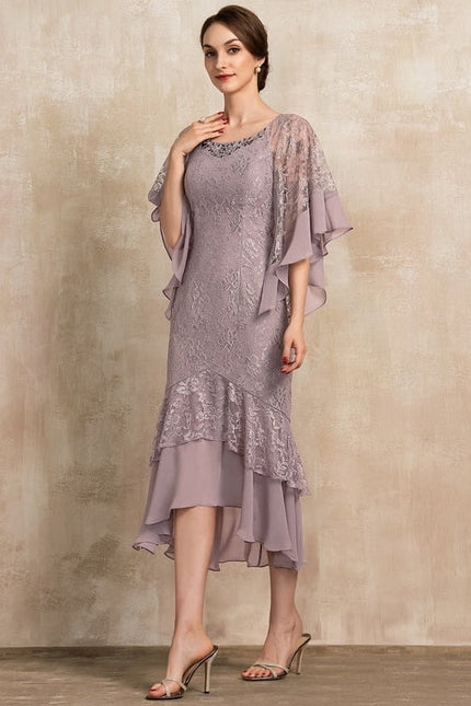 Robe de Soirée Velours Lavande - gallery 2