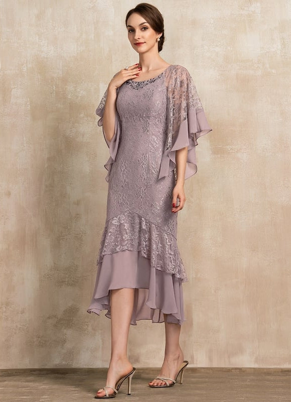 Robe de Soirée Velours Lavande - gallery 2