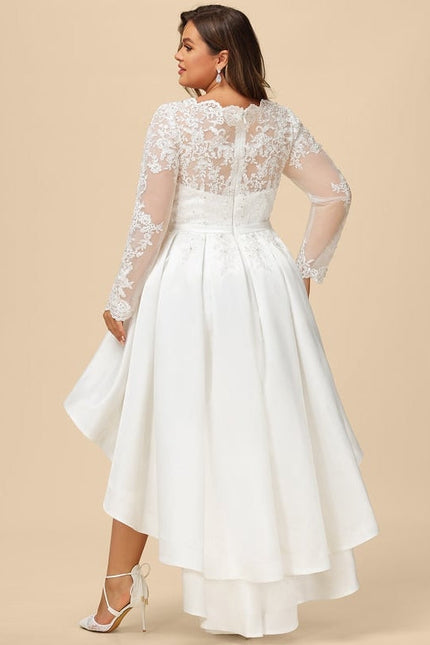 Robe de Soirée Élévée Satinée - gallery 9