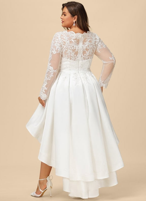 Robe de Soirée Élévée Satinée - gallery 9