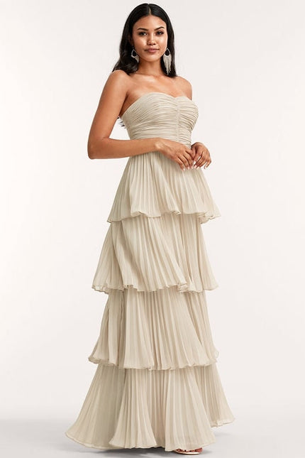 Robe de Soirée Mousseline Ondulée - gallery 2