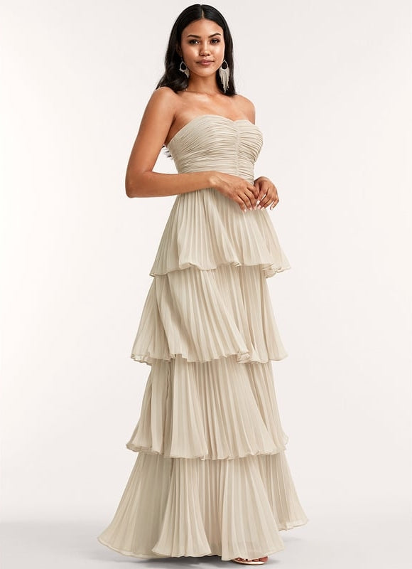 Robe de Soirée Mousseline Ondulée - gallery 2