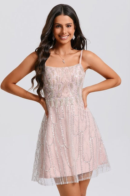 Robe de Soirée Pailletée Mint - gallery 9