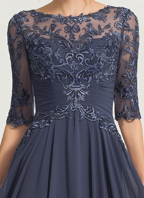 Robe de Soirée Élégance Marine Aérienne - gallery 2