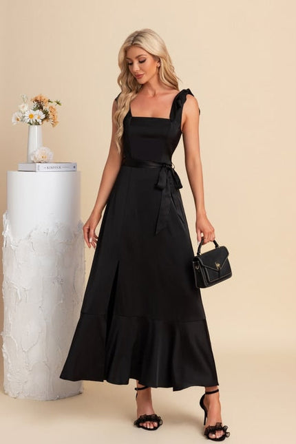 Robe de Soirée Satin Sombre Chic - gallery 3