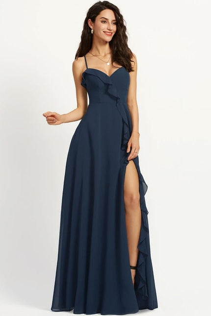 Robe de Soirée Mousseline Beige