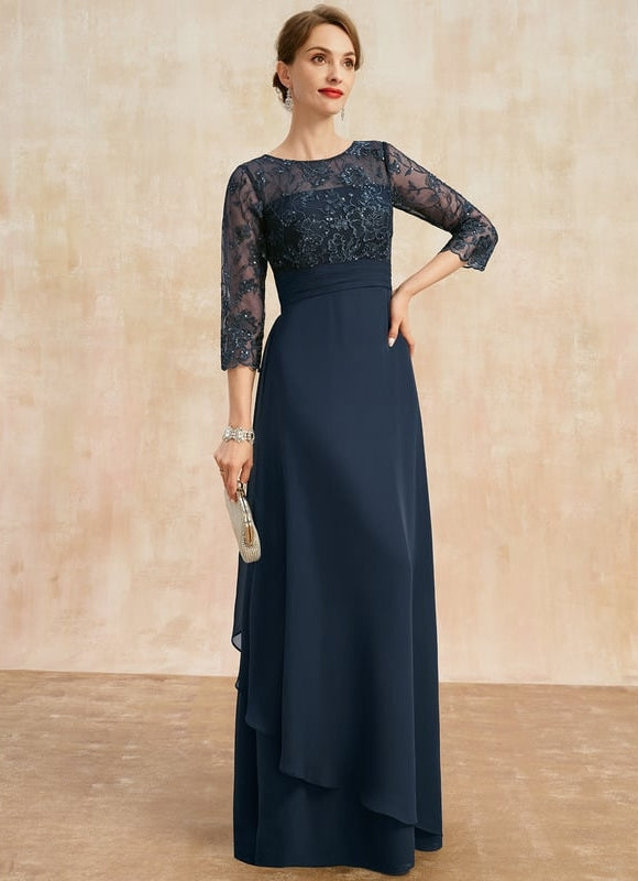 Robe De Soirée Longue Manche Longue Grande Taille - gallery 3