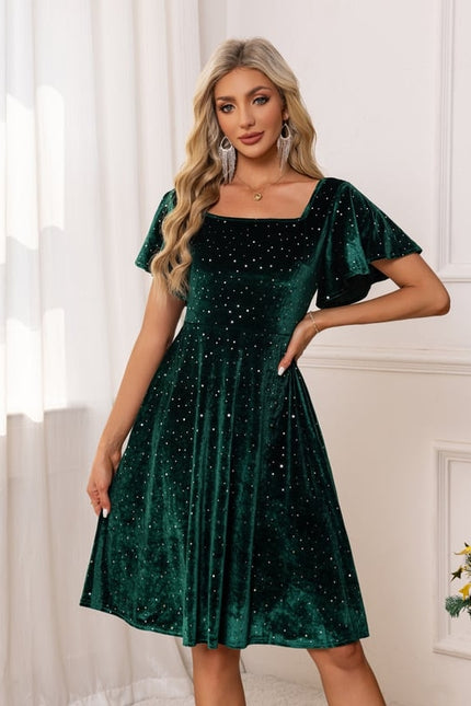Robe de Soirée Étoilée Velours - gallery 6